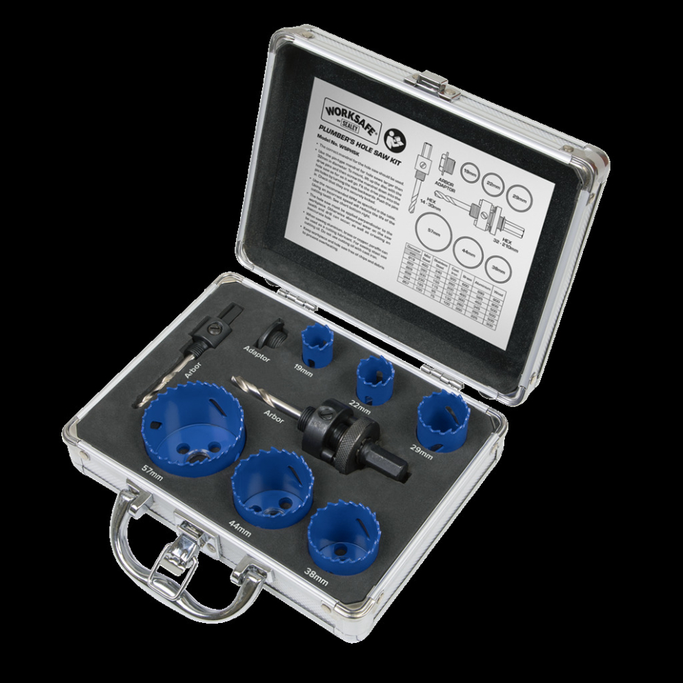 Sealey Hole Saw Kit 9Pc - Plumbers