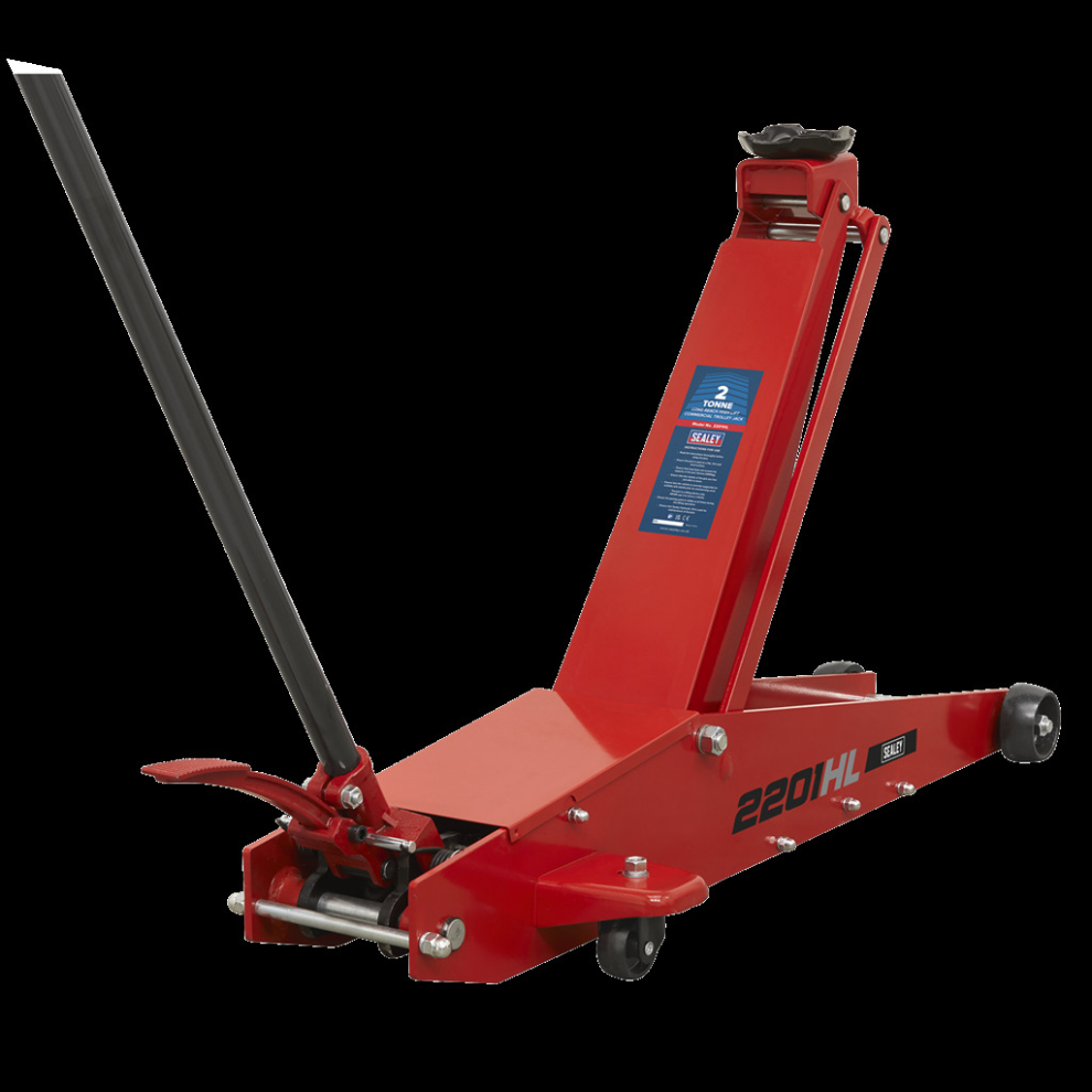 Trolley Jack 2 Tonne Long Reach High Lift Commercial Light 5054630200809