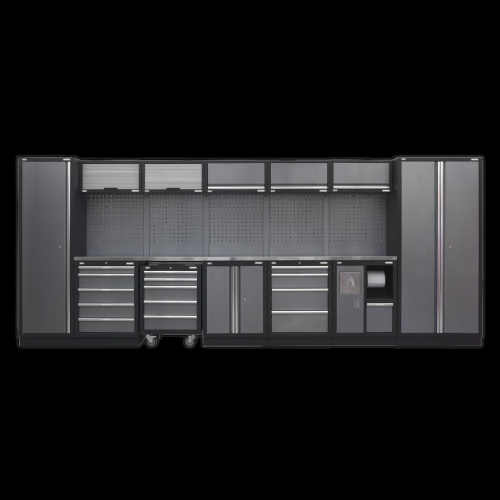 Sealey Superline PRO® 4.9m Storage System - Stainless Worktop