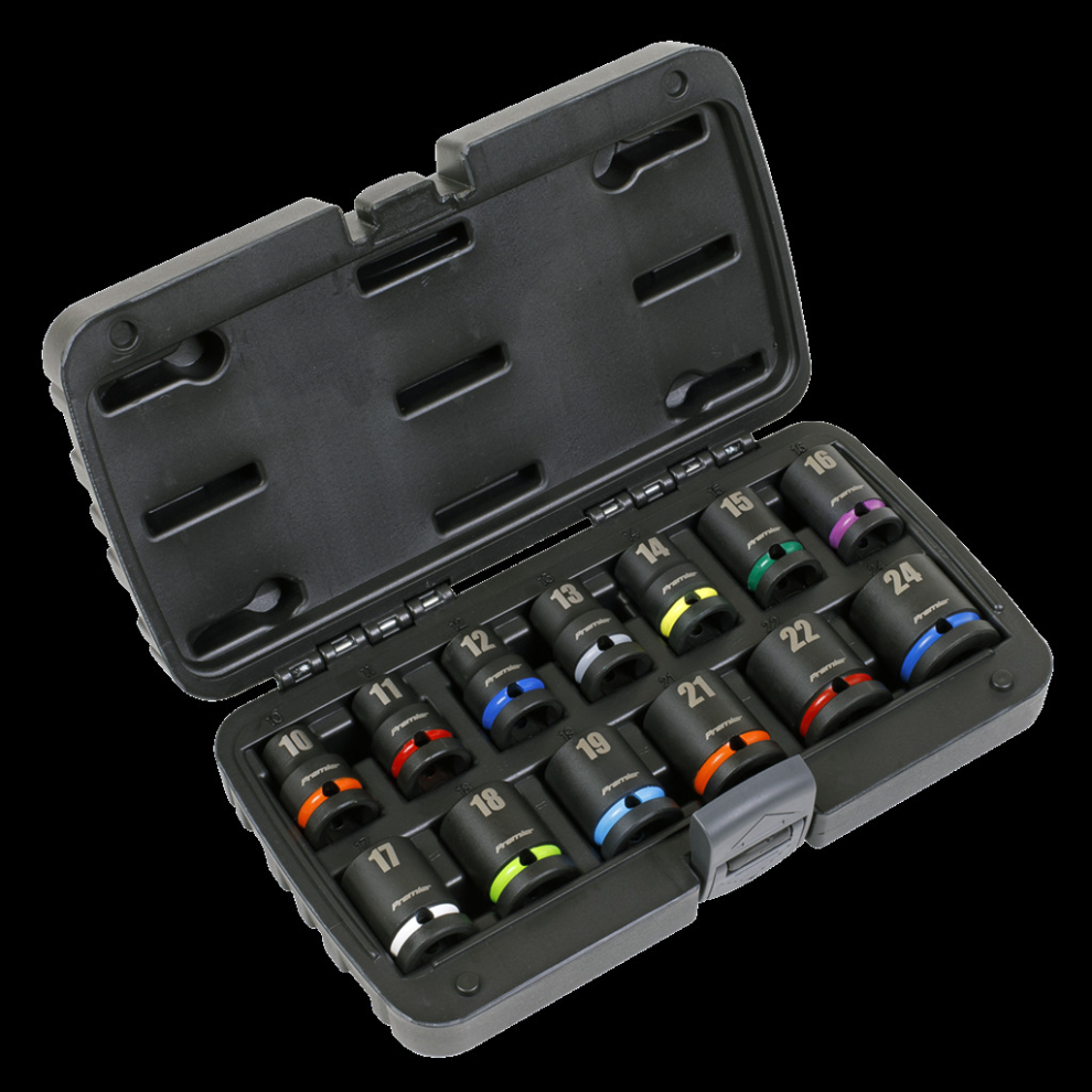 Sealey Impact Socket Set 13Pc 1/2"Sq Drive Metric