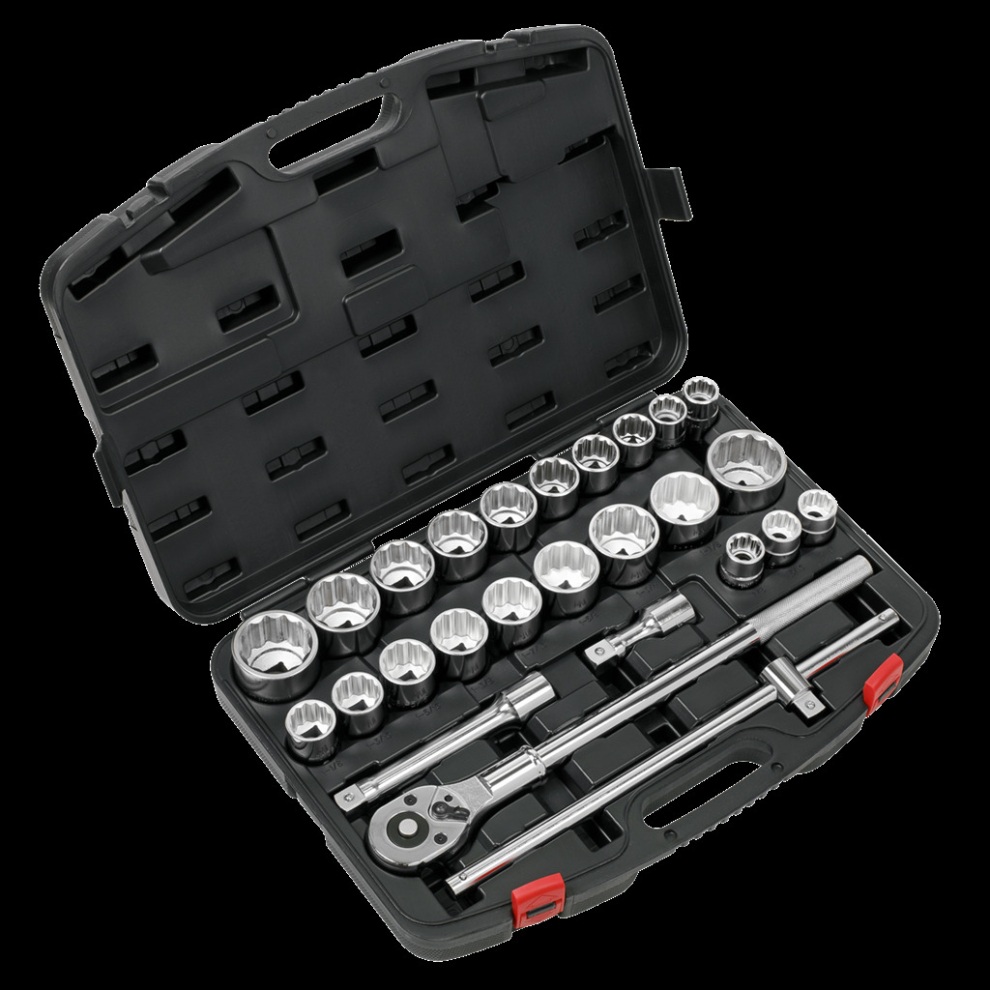 Sealey Socket Set 26Pc 3/4"Sq Drive 12-Point Walldrive®