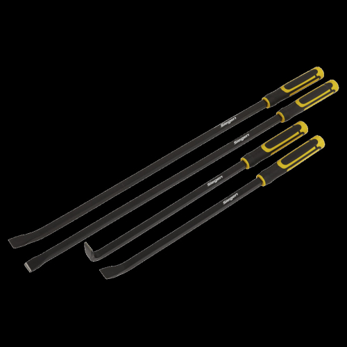 Sealey Pry Bar Set 4pc Heavy-Duty with Hammer cap