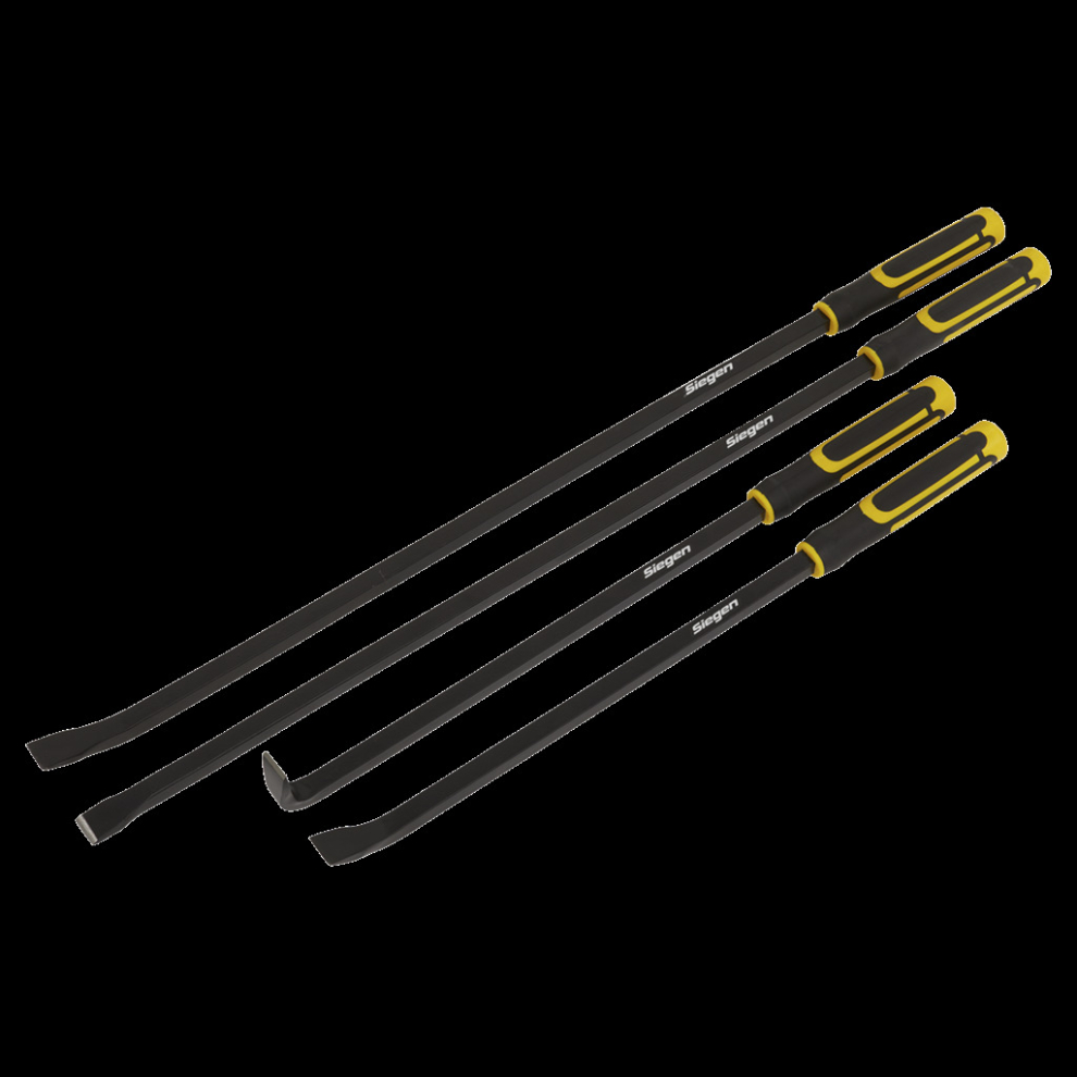 Sealey Pry Bar Set 4Pc Heavy-Duty With Hammer Cap