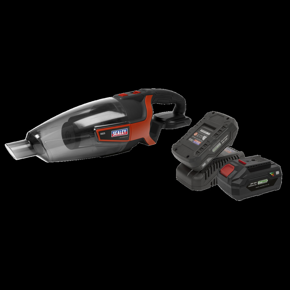 Sealey Cordless Handheld Vacuum Cleaner 650Ml 20V Sv20 Series Kit - 2 Batteries