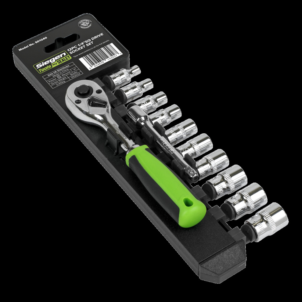 Socket Set 12Pc 1/4"Sq Drive Walldrive® Metric 5054630143427