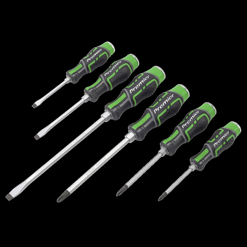 Hammer-Thru Screwdriver Set Hi-Vis Green 6pc-image-OPC-PBBCFBH-NEW