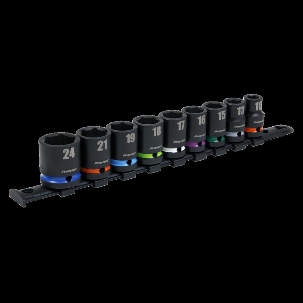 Sealey Impact Socket Set 9Pc 1/2"Sq Drive Metric