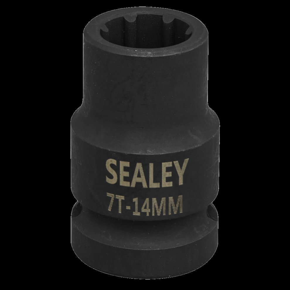 Sealey Brake Caliper Socket 1/2"Sq Drive 14Mm 7-Point Size 1