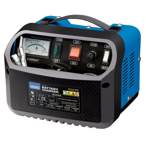 Draper 12/24V 16-20A Battery Charger