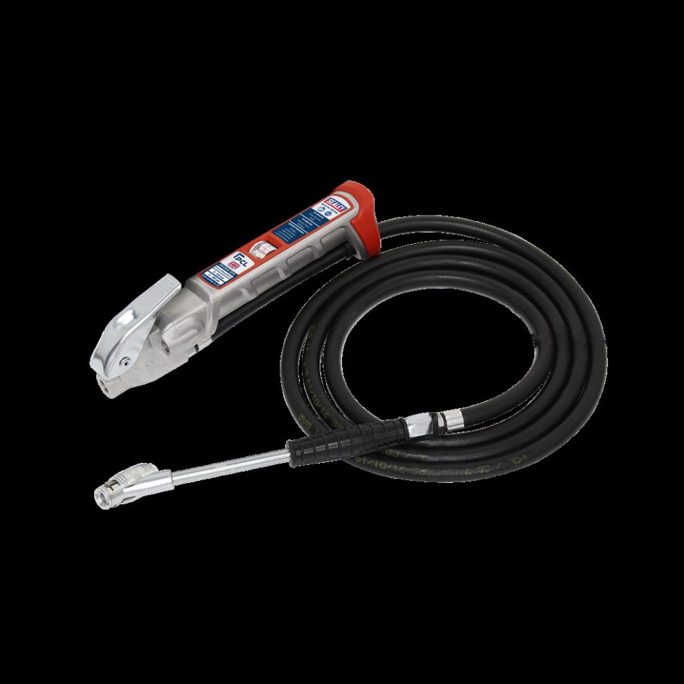 Tyre Inflator 2.5M Hose With Twin Clip-On Connector 5054511661484