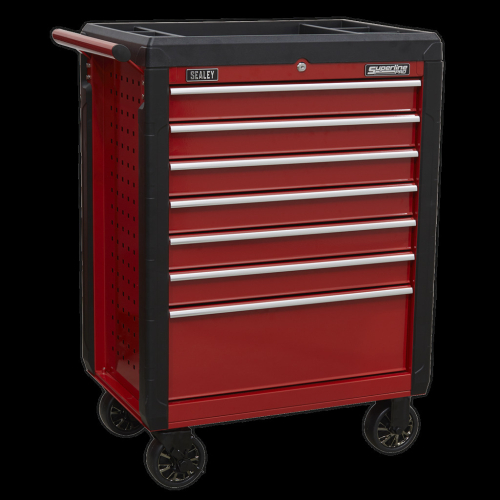 Sealey Rollcab 7 Drawer with Ball-Bearing Slides - Red
