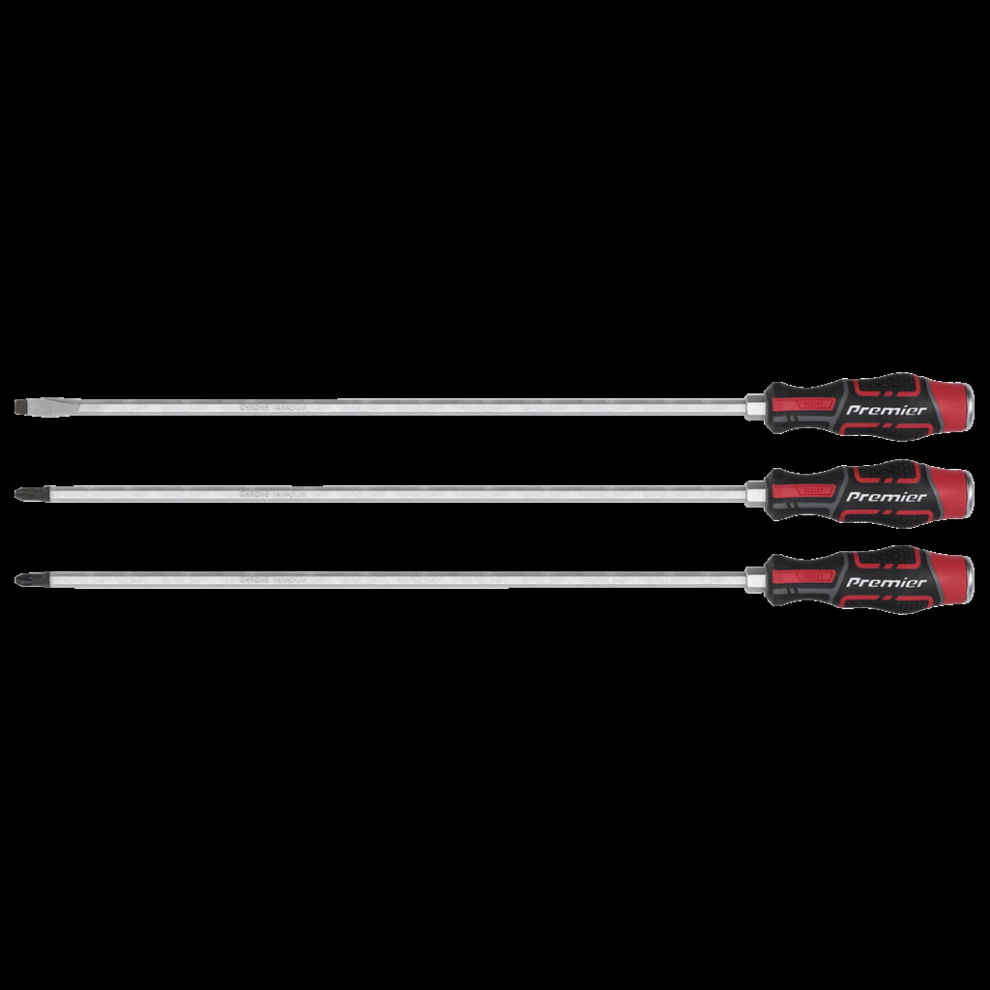 Sealey Screwdriver Set 3Pc Hammer-Thru 450Mm