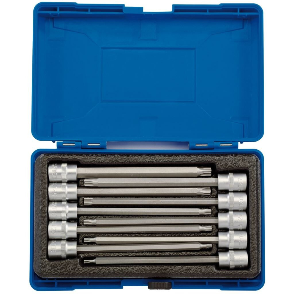 Draper TX-STAR® Long Socket Bit Set, 3/8"" Sq. Dr., 150mm (10 Piece)