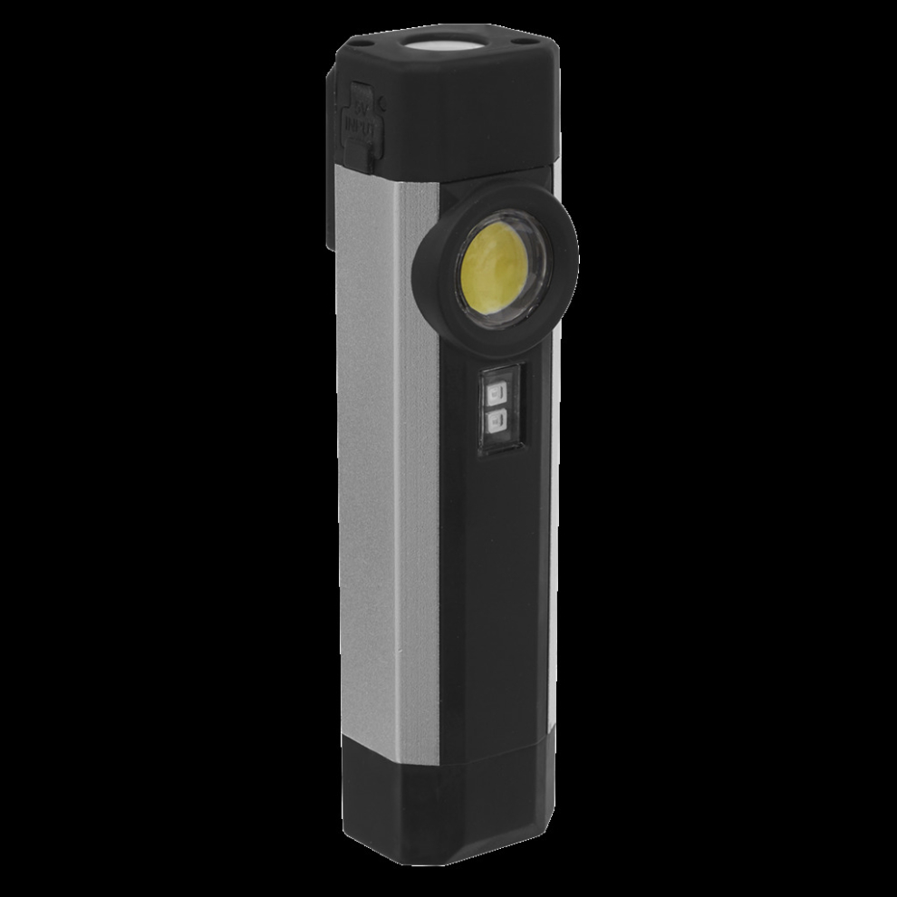 Sealey Rechargeable Aluminium Pocket Light With Uv 3W Cob & 1W Smd Led