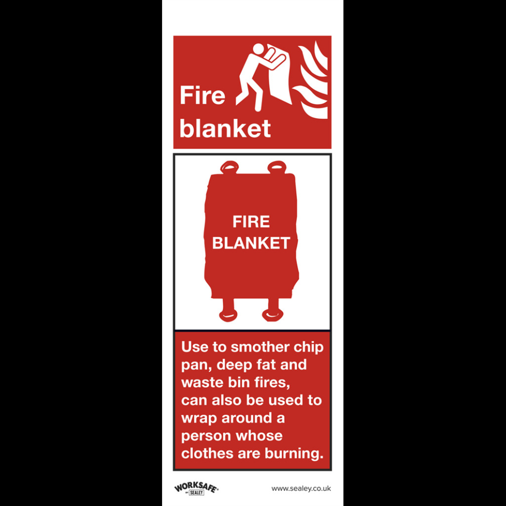 Safe Conditions Safety Sign - Fire Blanket - Rigid Plastic - Pack of 10