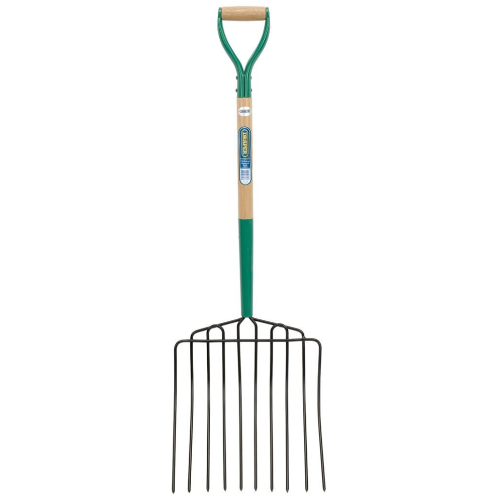 Draper 10 Prong Manure Fork With Wood Shaft And Myd Handle