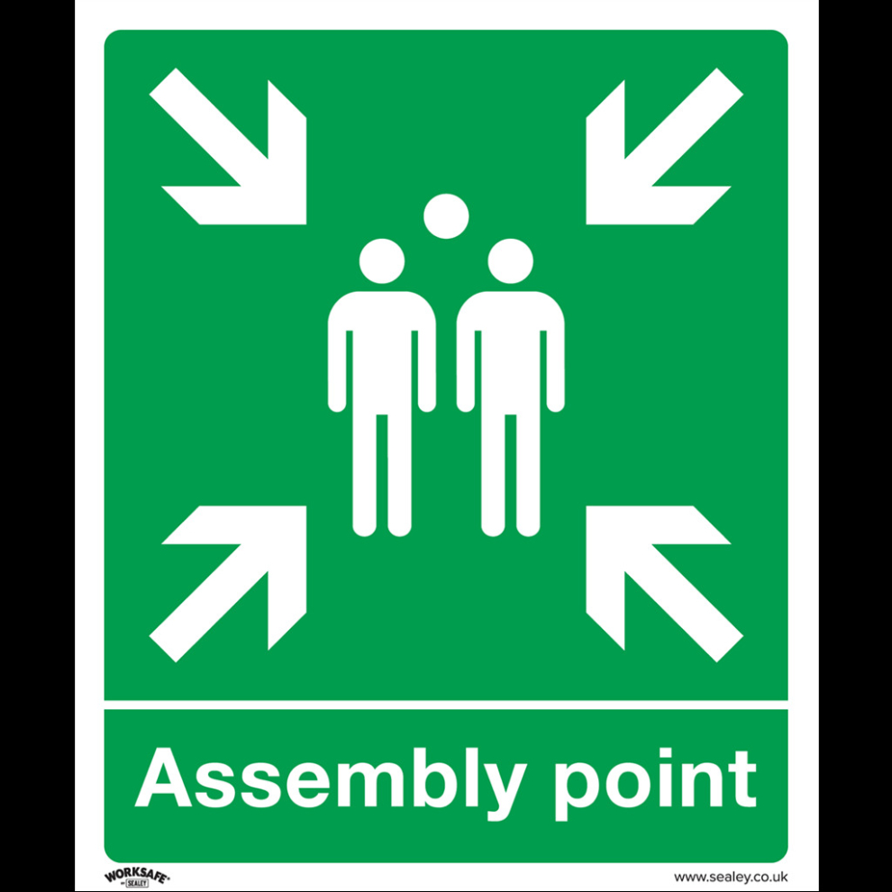 Sealey Safe Conditions Safety Sign - Assembly Point - Rigid Plastic