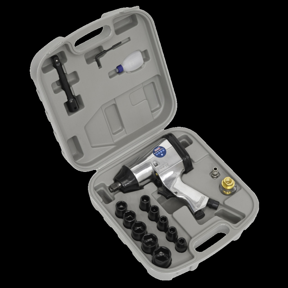 Sealey Air Impact Wrench Kit With Sockets 1/2"Sq Drive