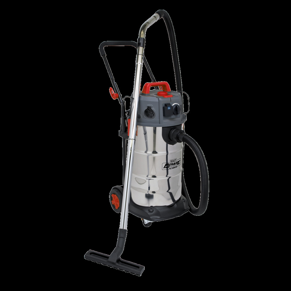 Vacuum Cleaner Industrial Dust-Free Wet/Dry 38L 1500W/230V Stainless Steel Drum M Class Filtration
