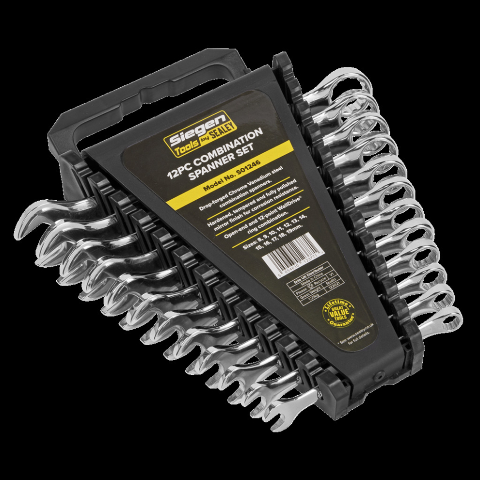 Sealey Combination Spanner Set 12Pc Metric