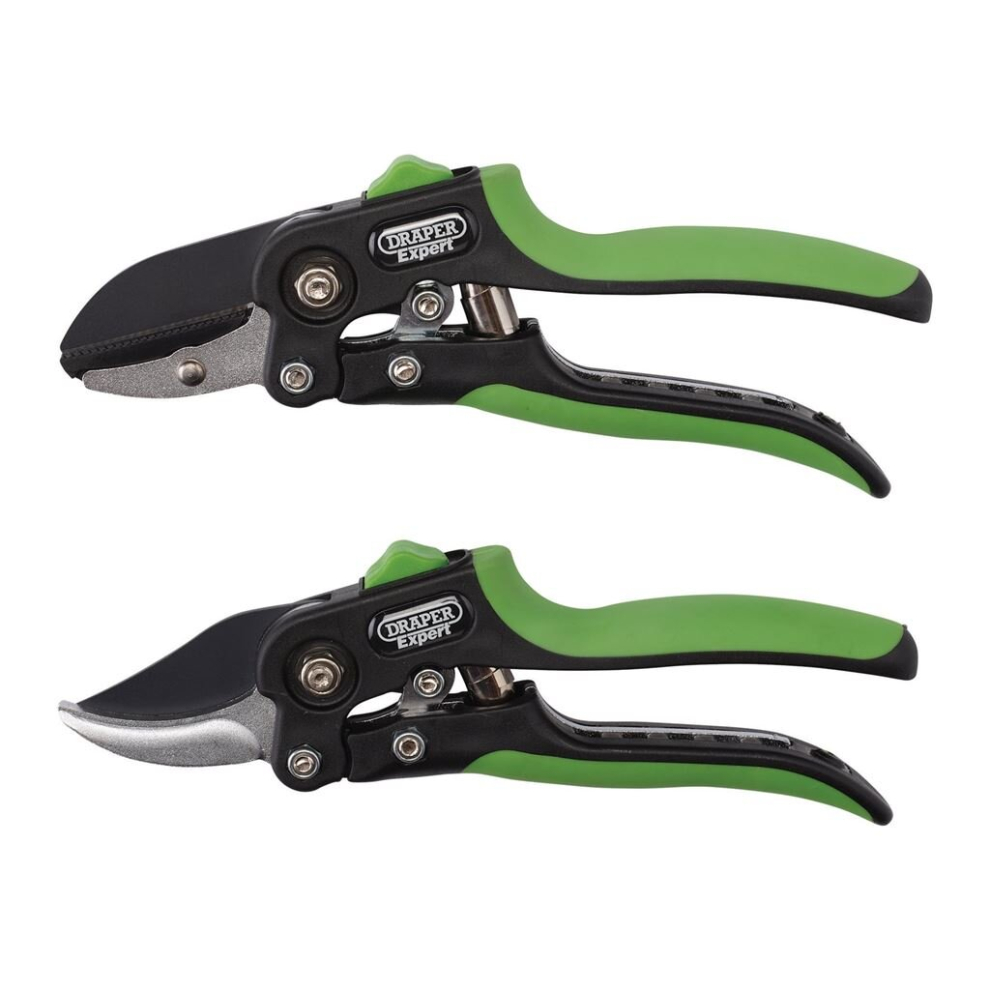 Draper Anvil And Bypass Secateurs Set, 200Mm (2 Piece)