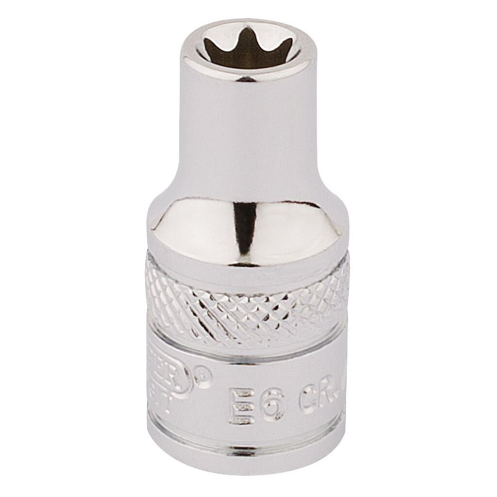Draper TX-STAR® Socket, 1/4"" Sq. Dr., E6