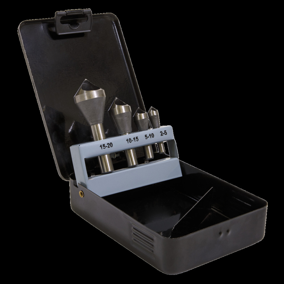Sealey Slotted Deburring Countersink Drill Bit Set 4Pc 90°