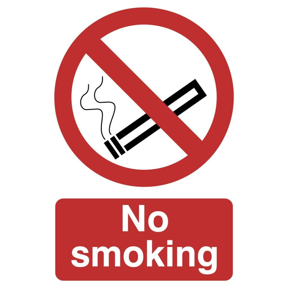 Draper No Smoking' Prohibition Sign, 200 X 300Mm