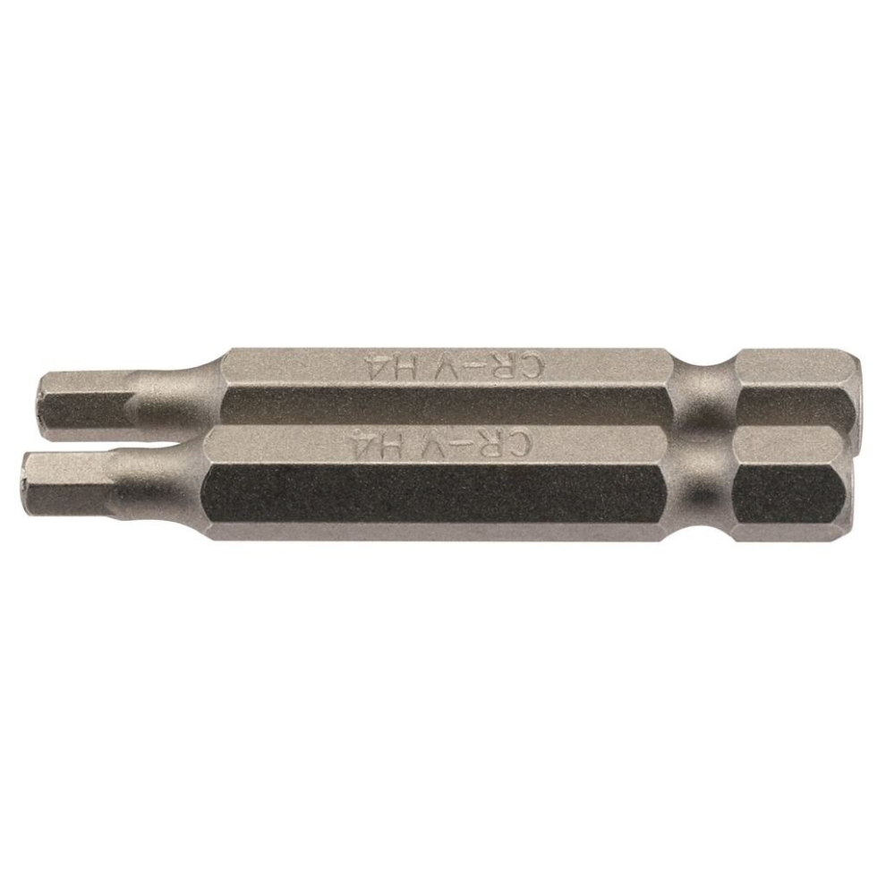 Draper Hexagonal Insert Bit, 4Mm, 1/4"" Hex, 50Mm Long (Pack Of 2)