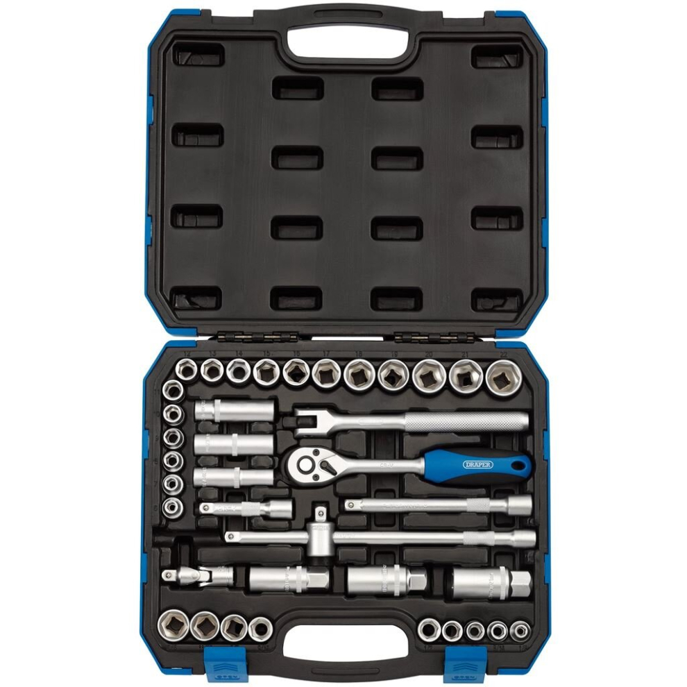 Combined MM/AF Socket Set, 3/8"" Sq. Dr. (39 Piece)