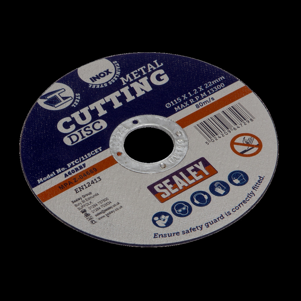 Sealey Cutting Disc Ø115 X 1.2Mm Ø22mm Bore