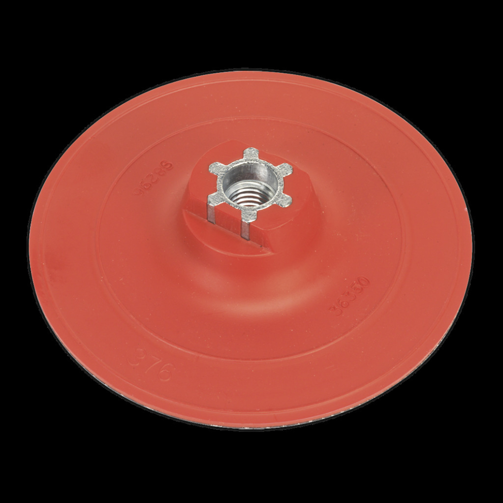 Sealey Hook-And-Loop Backing Pad Ø120mm M14 X 2Mm