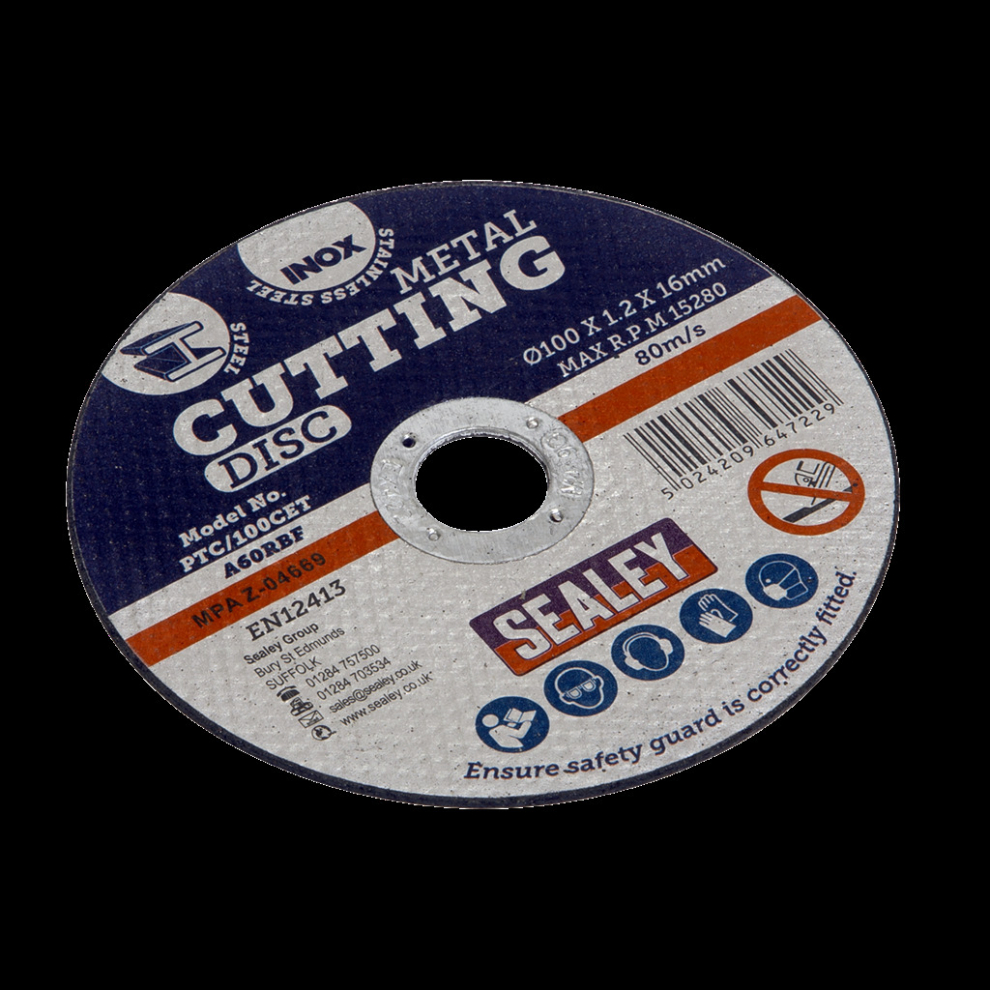 Sealey Cutting Disc Ø100 X 1.2Mm Ø16mm Bore