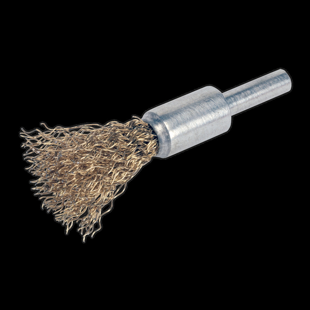Sealey Flat Top Crimped Wire Decarbonising Brush 13Mm