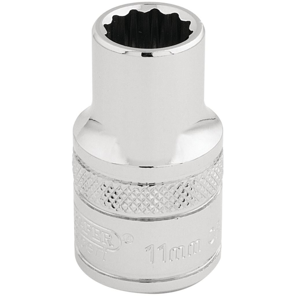 Draper Hi-Torq® 12 Point Socket, 1/2"" Sq. Dr., 11Mm