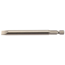 Plain Slot Insert Bit, 8mm, 1/4"" Hex, 100mm Long (Pack of 1)