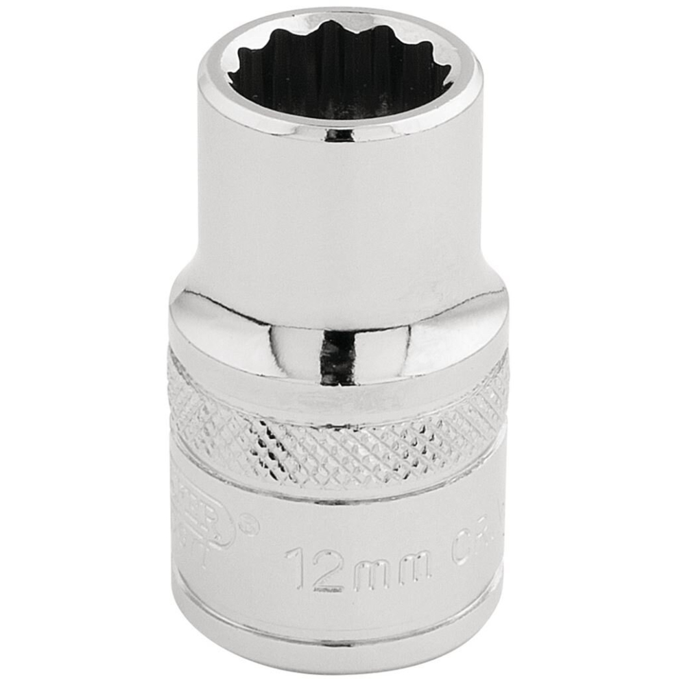 Draper Hi-Torq® 12 Point Socket, 1/2"" Sq. Dr., 12Mm