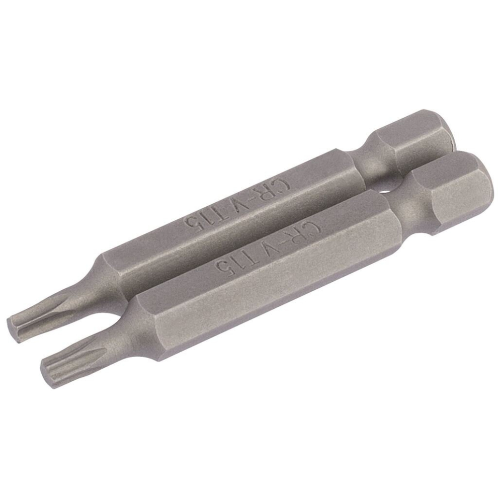 Draper Tx-Star® Insert Bit, 1/4"" Hex, 50Mm Long, T15 (Pack Of 2) 5010559664870