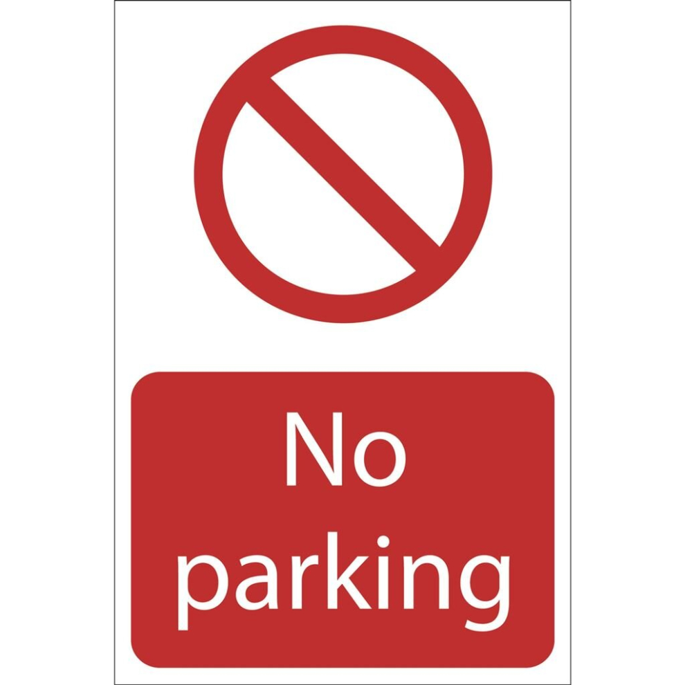 No Parking' Prohibition Sign, 400 x 600mm