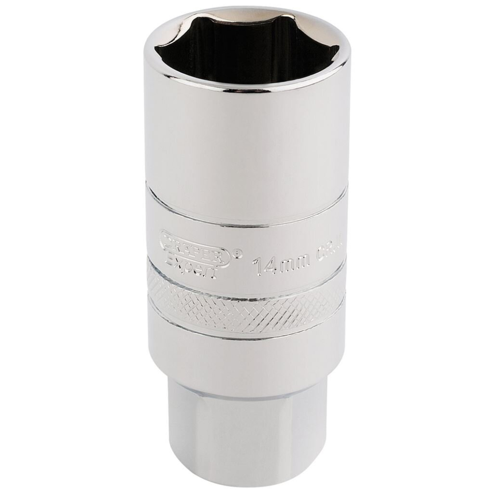 Draper 14Mm Thread 6 Point Spark Plug Socket, 3/8"" Sq. Dr., 21Mm