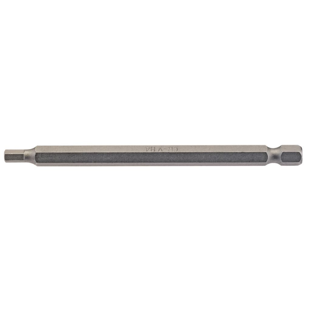 Draper Hexagonal Insert Bit, 4Mm, 1/4"" Hex, 100Mm Long (Pack Of 1)