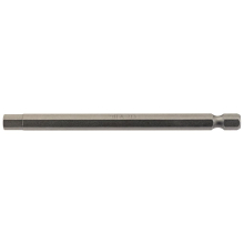 Hexagonal Insert Bit, 6mm, 1/4"" Hex, 100mm Long (Pack of 1)