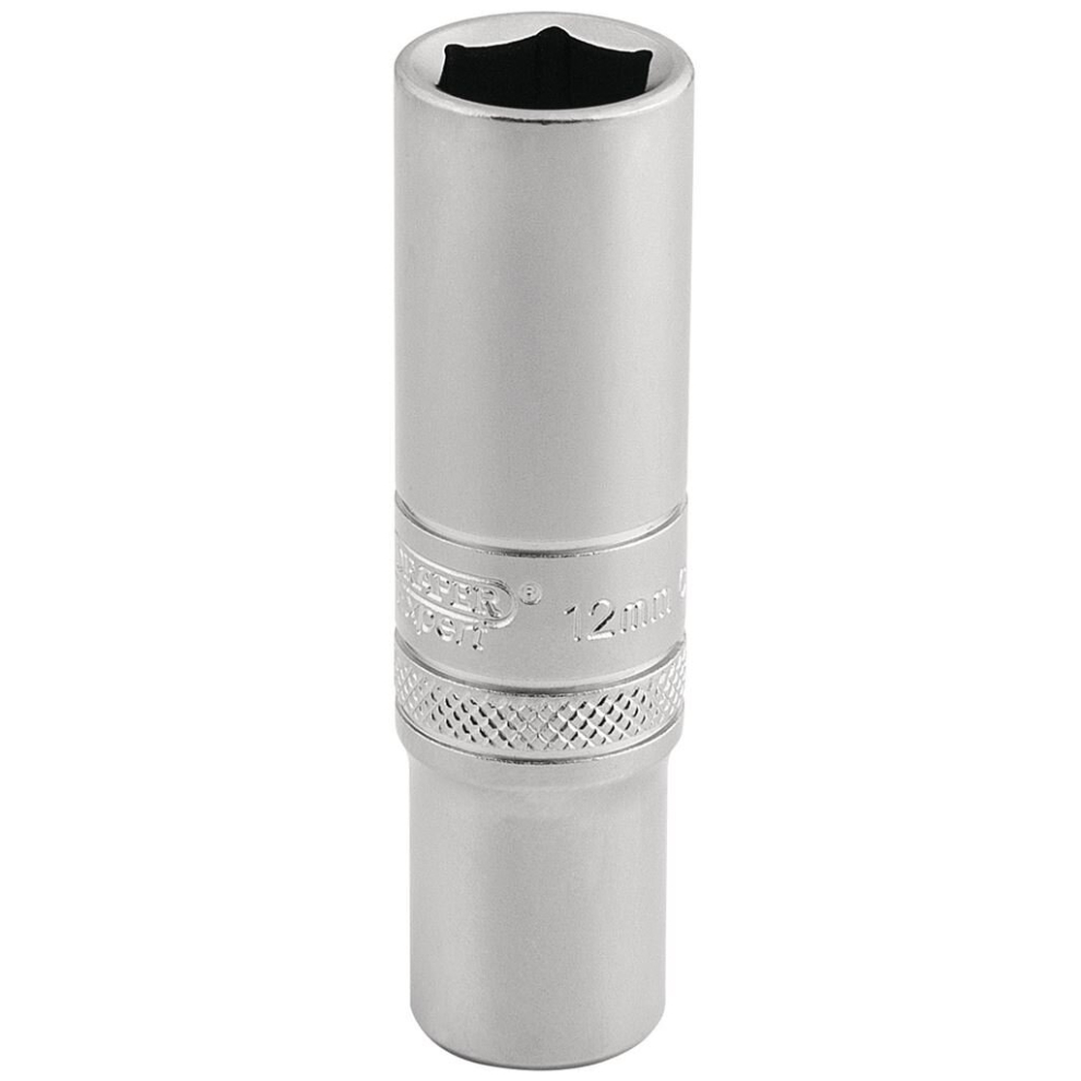 Draper 6 Point Metric Deep Socket, 3/8"" Sq. Dr., 12Mm