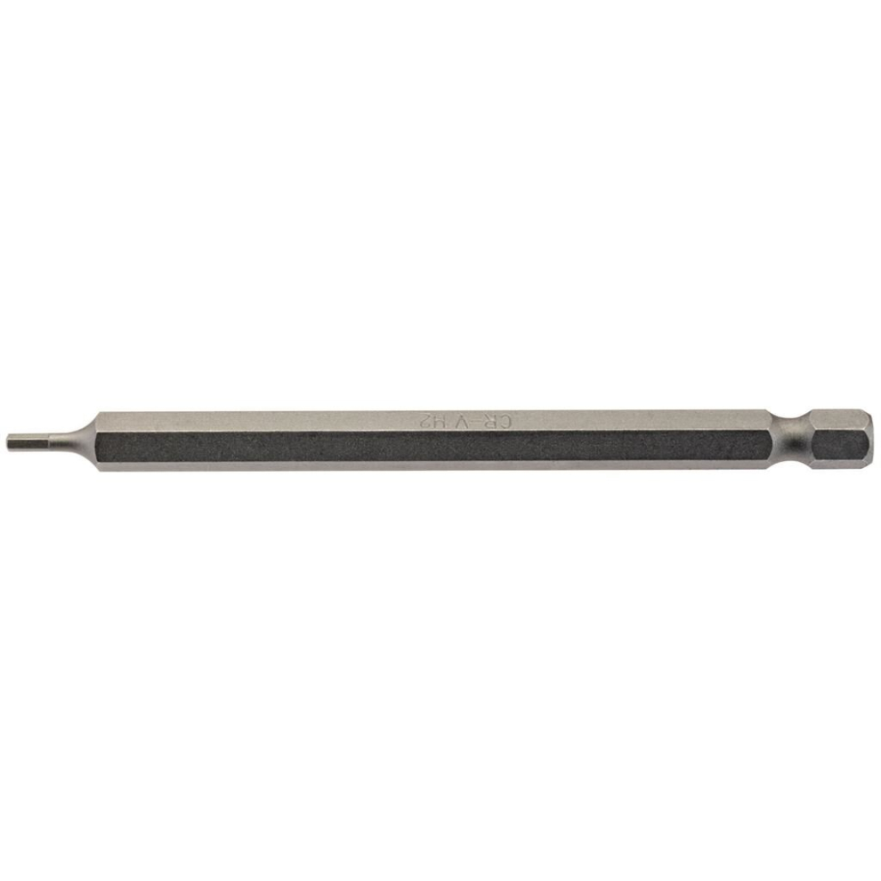 Draper Hexagonal Insert Bit, 2Mm, 1/4"" Hex, 100Mm Long (Pack Of 1)