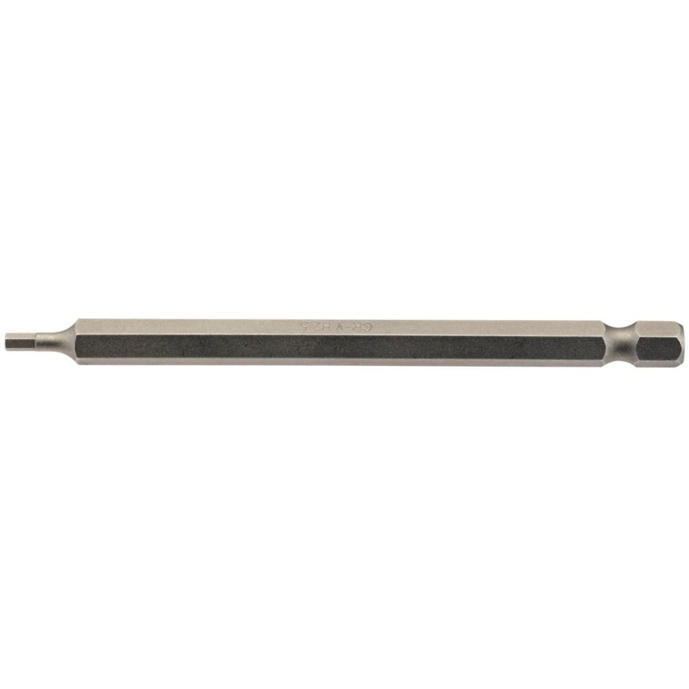 Draper Hexagonal Insert Bit, 2.5Mm, 1/4"" Hex, 100Mm Long (Pack Of 1)