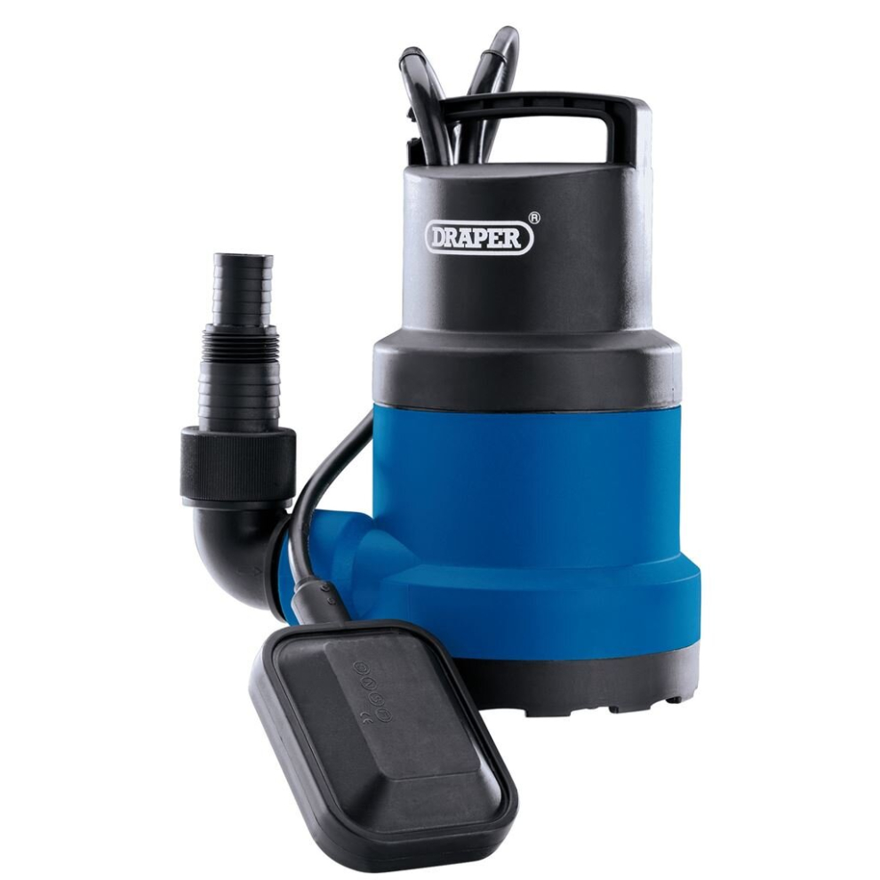 Draper 230V Submersible Clean Water Pump With Float Switch, 108L/Min, 250W
