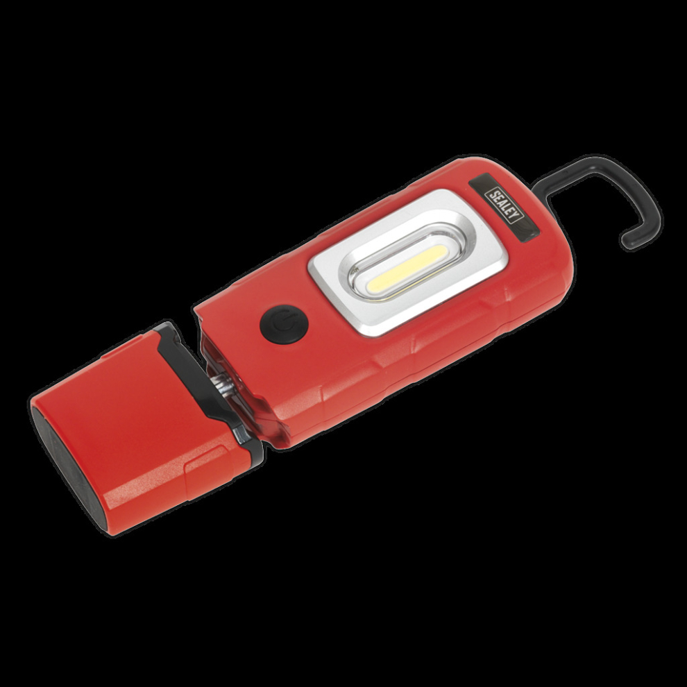 Sealey Rechargeable 360° Inspection 3W Cob & 1W Smd Led Lithium-Polymer Light/Red