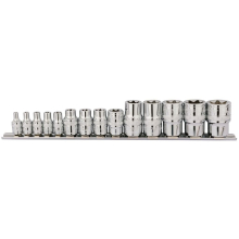 Draper Expert TX-STAR® Socket Set, 1/4"", 3/8"" & 1/2"" Sq. Dr. (14 Piece)