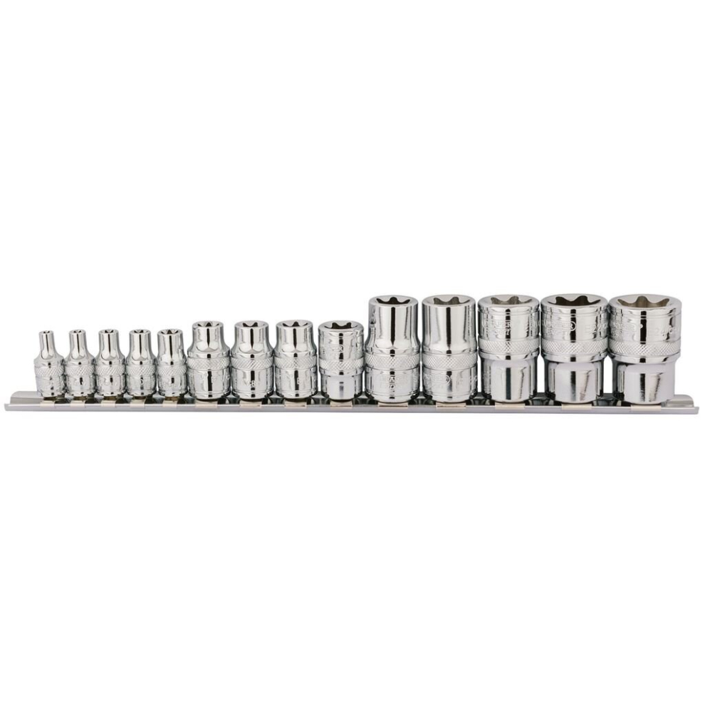 Draper Expert TX-STAR® Socket Set, 1/4"", 3/8"" & 1/2"" Sq. Dr. (14 Piece)