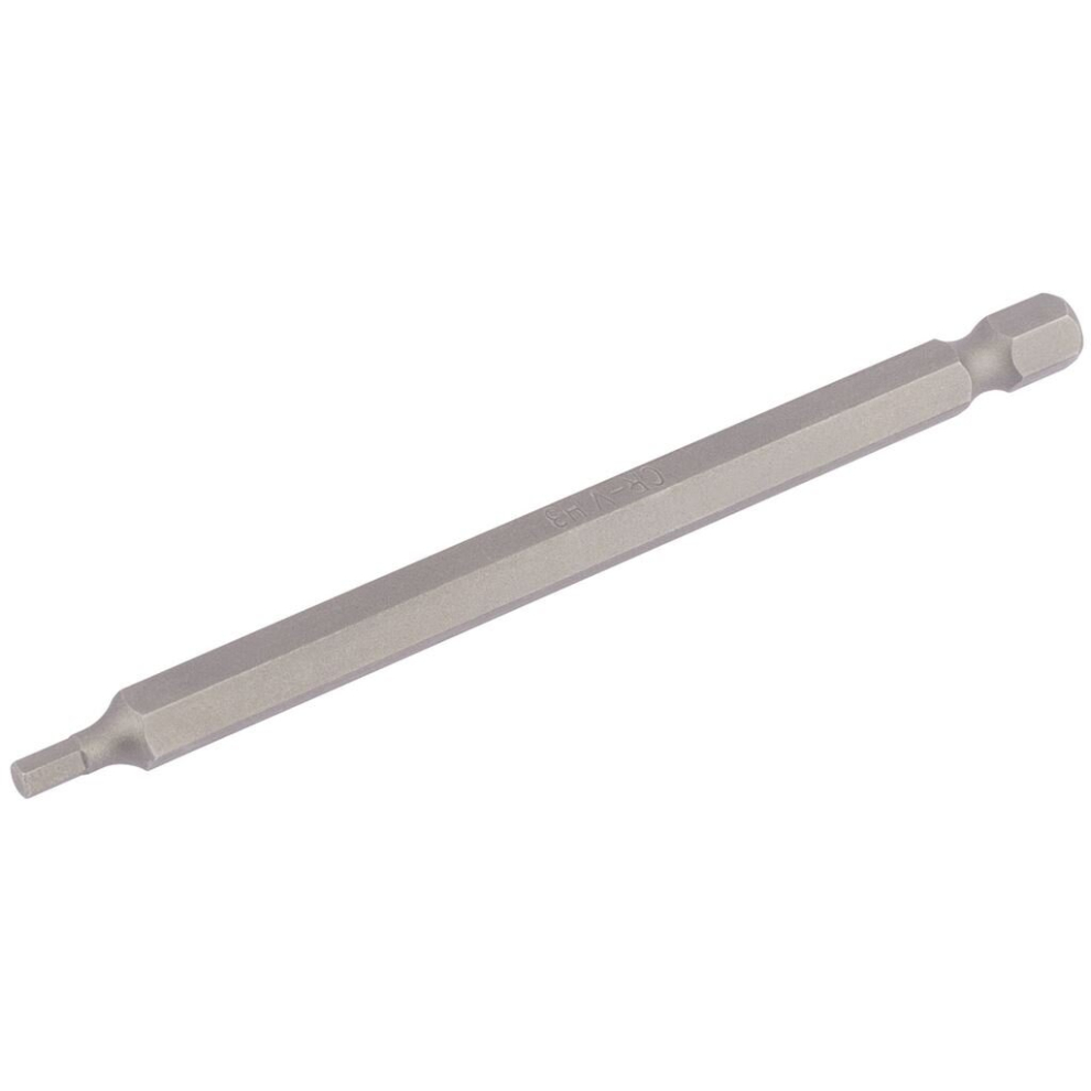 Draper Hexagonal Insert Bit, 3Mm, 1/4"" Hex, 100Mm Long (Pack Of 1)
